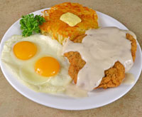 Chicken Fried Steak 'N Eggs