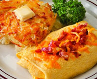 Bacon `N Cheddar Omelette