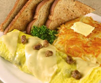 Sausage `N Pepper Jack Omelette